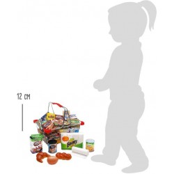 Accessoire marchande - Set d'aliments épicerie dans un panier - Legler