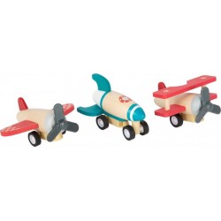 Lot de 3 Avions en bois - Legler