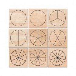 Crealign les tampons en bois les fractions - Créa ' Lign