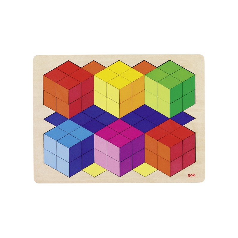 Goki Puzzle 3 D les carres 86 piéces