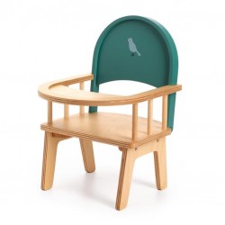 Djeco Chaise de repas en bois pour poupée - Djeco