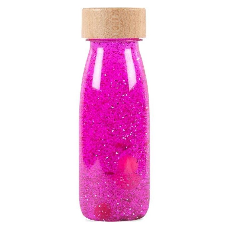 Petit boum Bouteille sensorielle Float Pink fluo rose - petit boum