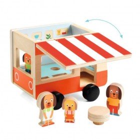 Djeco Véhicule en bois Mini Combi - Legler