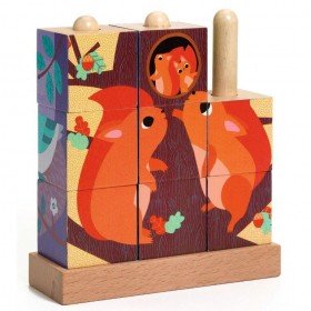 Cube en bois Puzz -up Forest - Goki