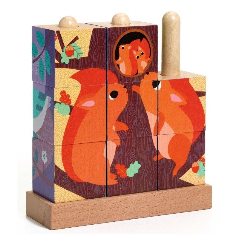 Cube en bois Puzz -up Forest - Goki