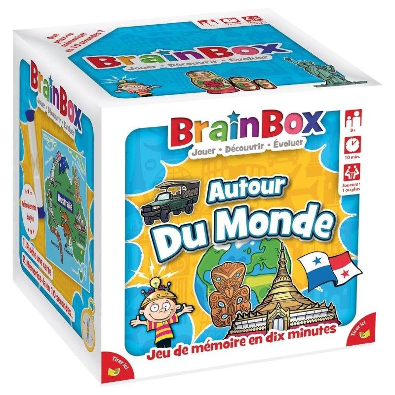 Jeu de mémoire et d'observation Brainbox Voyage autour du Monde - Asmodee