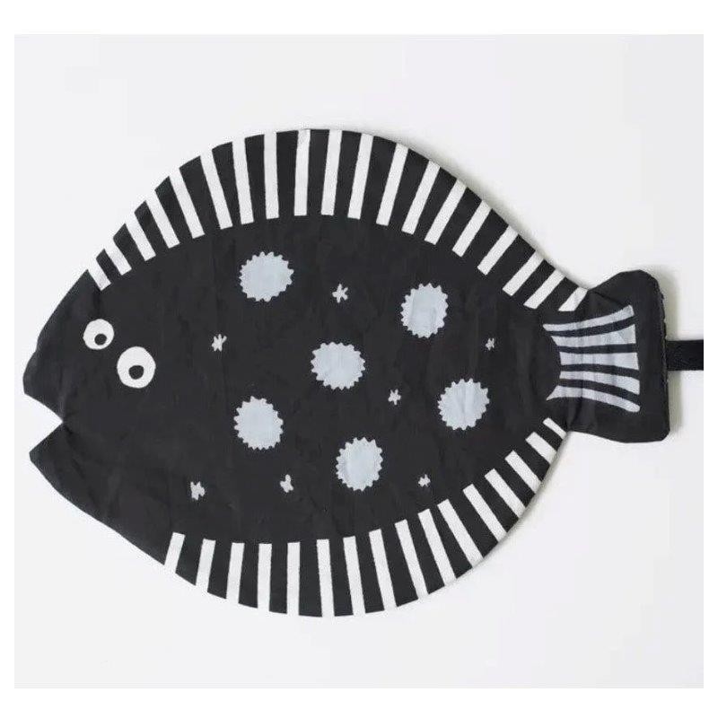 Wee Gallery Doudou noir blanc poisson à froisser - wee gallery
