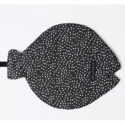 Wee Gallery Doudou noir blanc poisson à froisser - wee gallery