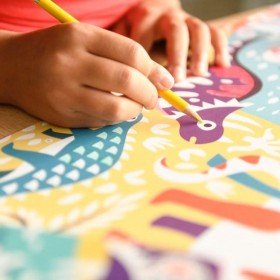Poppik Poster à colorier les dinosaures. - Poppik