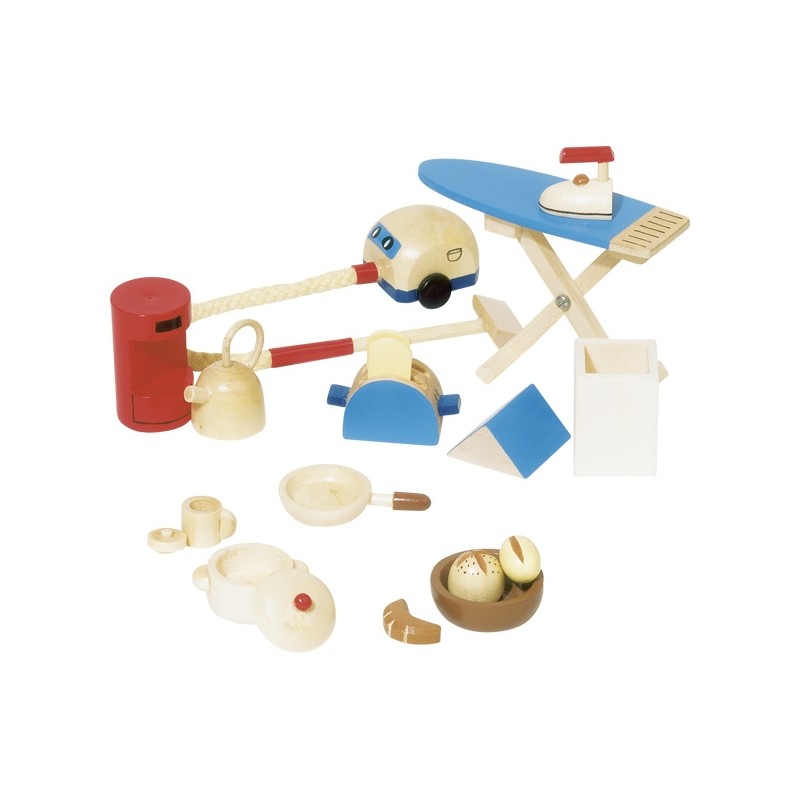 Kit d'accessoires en bois pour poupée