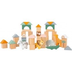 Legler Baril Jeu de pièces cubes de construction Bois colorées - Legler