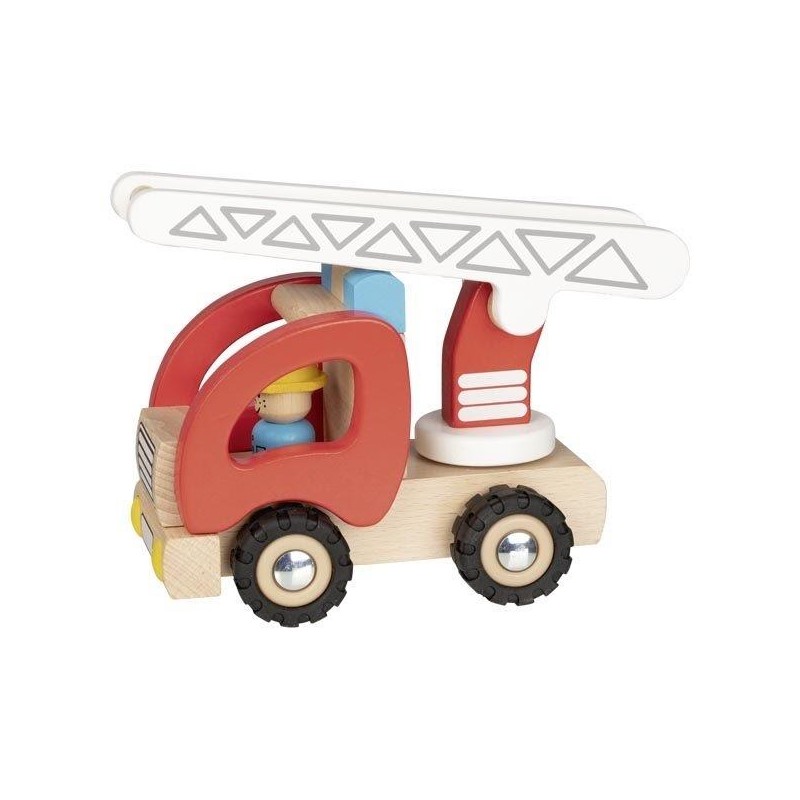 Véhicule en bois Camion de pompier - Goki