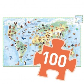 Djeco Puzzle d'observation Les animaux du monde 100pcs - Djeco