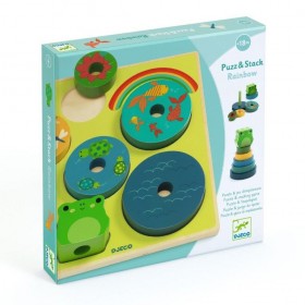 Djeco Puzzle relief Puzz & Stack Rainbow - Djeco