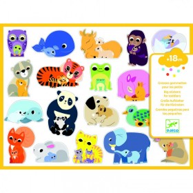 Djeco Mes Premiers Stickers 120 Gommettes mamans bébés animaux - Djeco
