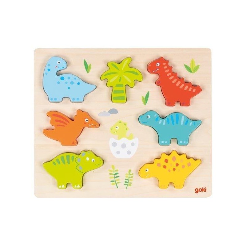 Puzzle en Bois Les animaux Dinosaure - Goki