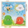 Puzzle en Bois Les animaux cache cache le jardin - Goki