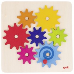 Goki Puzzle en Bois les Engrenages Petit Modéle - Goki
