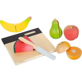 Accessoire marchande- Les fruits avec scratch en bois - Legler
