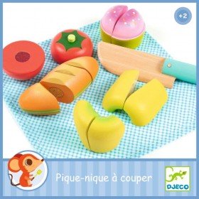 Accessoire marchande- Pique nique à couper en bois - Djeco