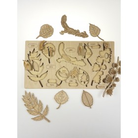Stuka Puka Puzzle en Bois Les Feuilles et leurs Fruits '2' - Stuka Puka