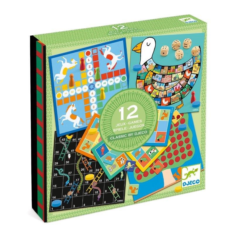 Djeco coffret de 12 jeux classiques - Djeco