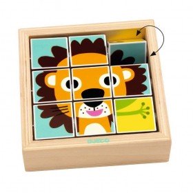 Tournanimo Puzzle tournant dans un cadre en bois - Djeco