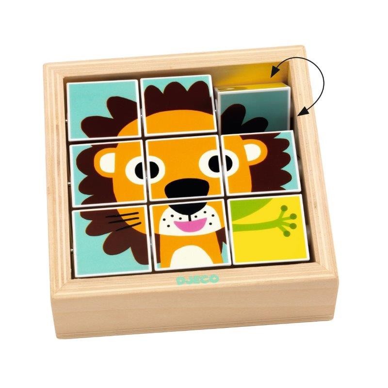 Tournanimo Puzzle tournant dans un cadre en bois - Djeco