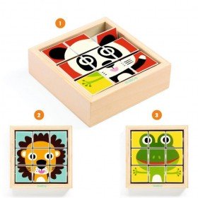 Tournanimo Puzzle tournant dans un cadre en bois - Djeco