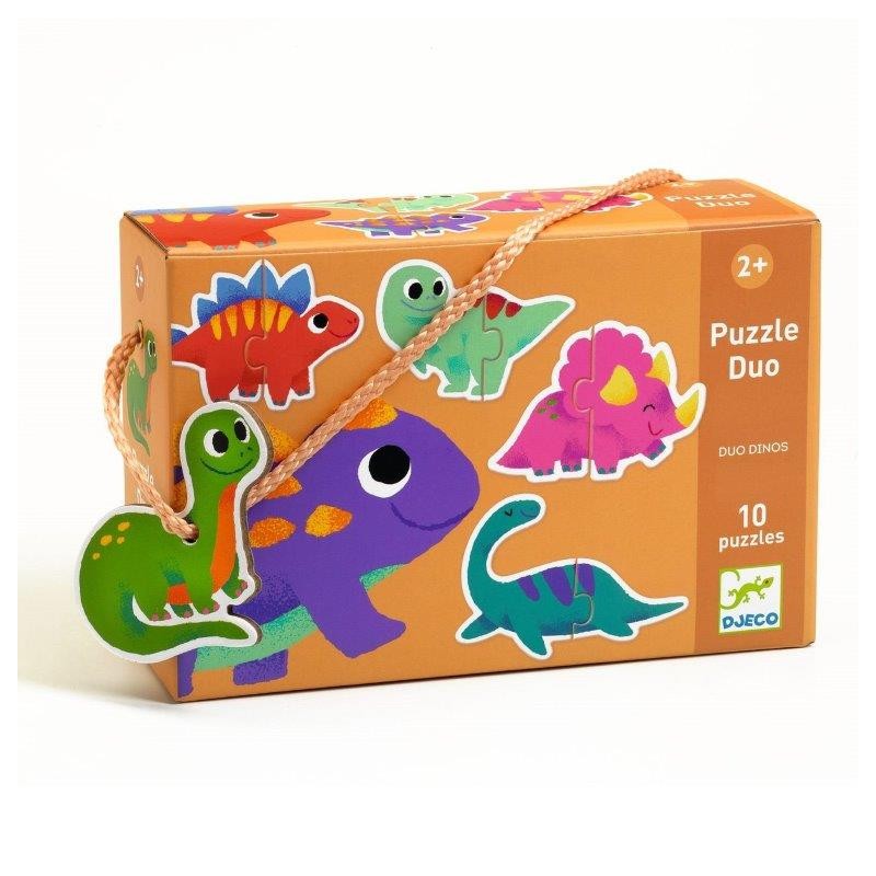 Djeco puzzle duo les dinos - Djeco