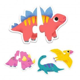 Djeco puzzle duo les dinos - Djeco
