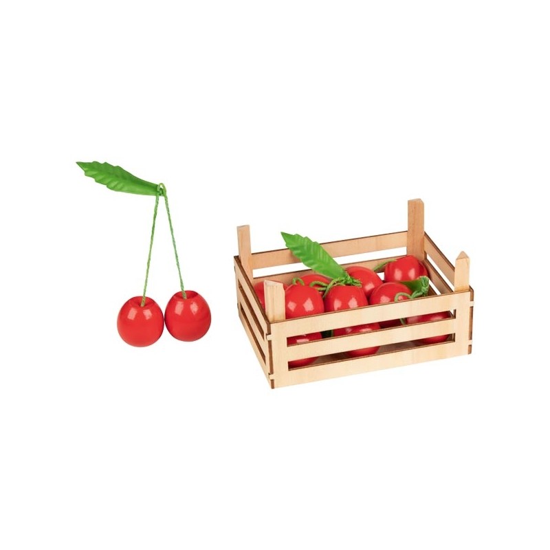 Accessoire marchande - Les Fruits la cerise en bois - Goki