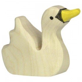 Figurine en Bois Holztiger le bébé Cygne Blanc - Holztiger