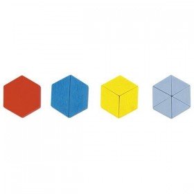 Baril Jeu de pièces cubes de construction Bois colorées - Legler