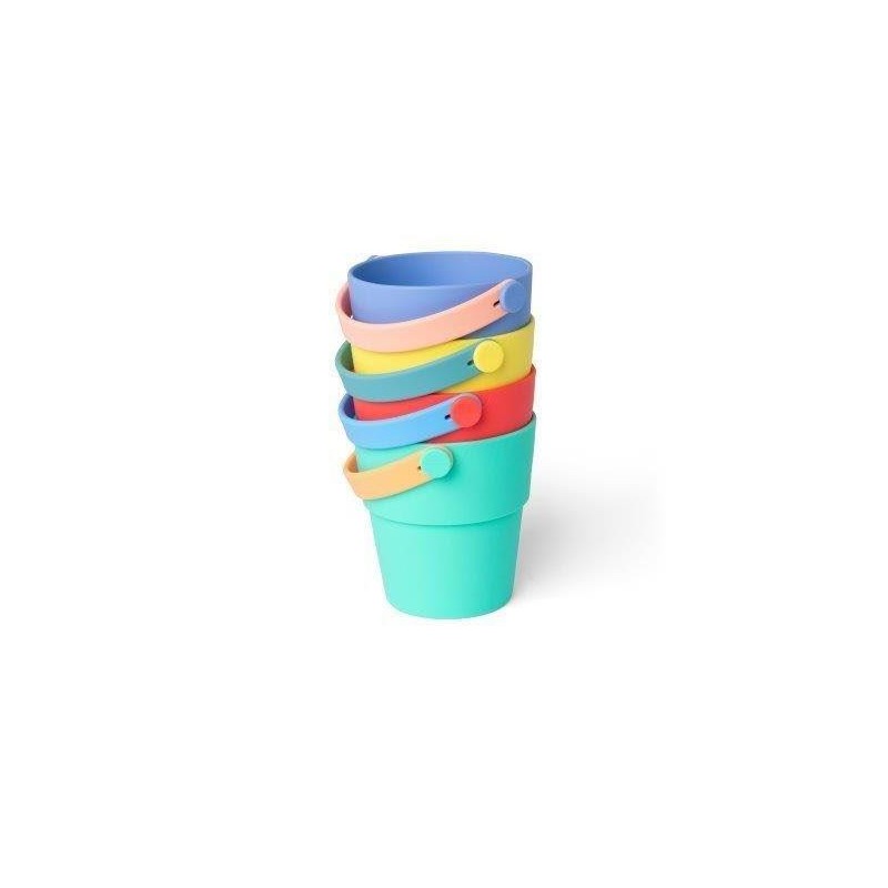 Lot de 4 sceaux en silicone colorés et percés - Little L