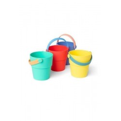 Lot de 4 sceaux en silicone colorés et percés - Little L