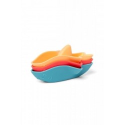 Lot de 3 petits bateaux requin en silicone - Little L