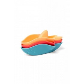 Lot de 3 petits bateaux requin en silicone - Little L