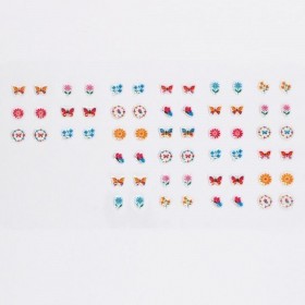 Autocollants stickers boucles d'oreilles Fleurs & papillons - Rex London