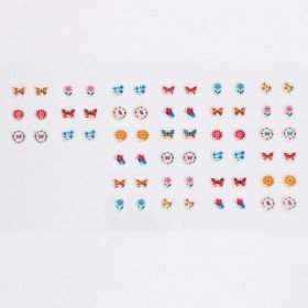 Autocollants stickers boucles d'oreilles Fleurs & papillons - Rex London