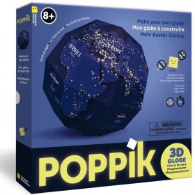 Poppik mon globe terrestre à construire phosphorescent - Poppik