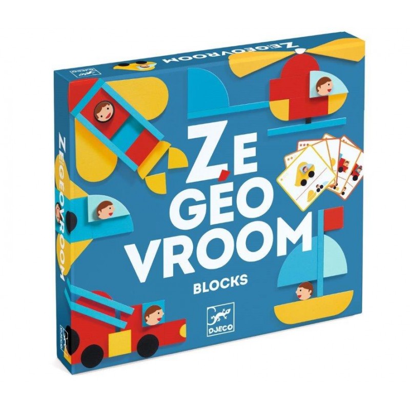 Djeco Ze Geo Vroom Blocks - Djeco