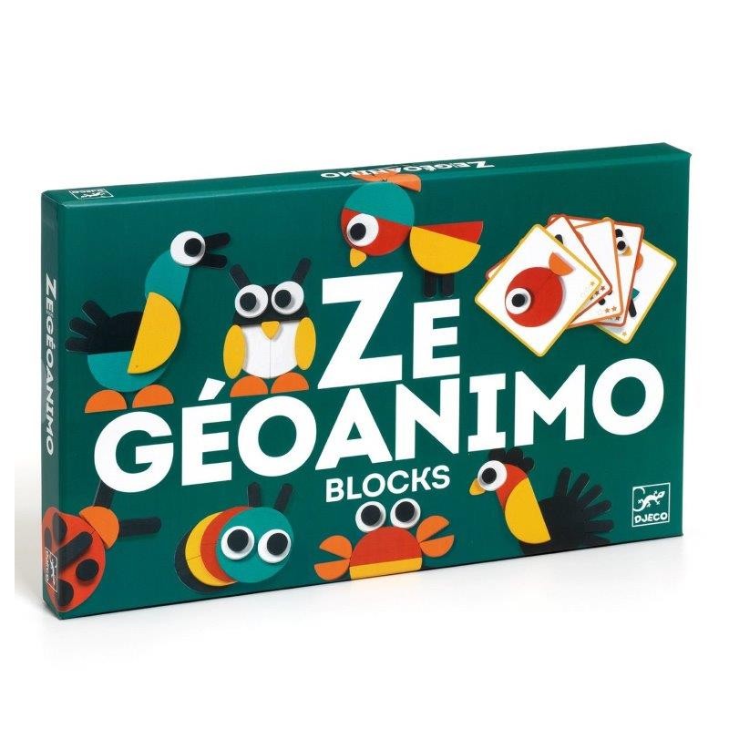 Djeco Ze Geoanimo Blocks en bois - Djeco