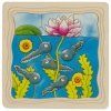 Goki Puzzle en bois Le Cycle de la grenouille 4 couches - Goki