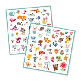 Djeco Stickers en 160 Gommettes sur le thème des petits animaux - Djeco