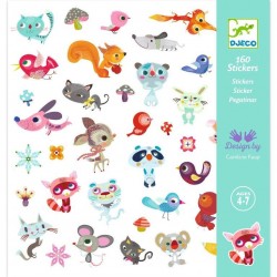 Djeco Stickers en 160 Gommettes sur le thème des petits animaux - Djeco