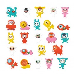 Djeco Kit créatif Stickers J'aime les animaux - Djeco