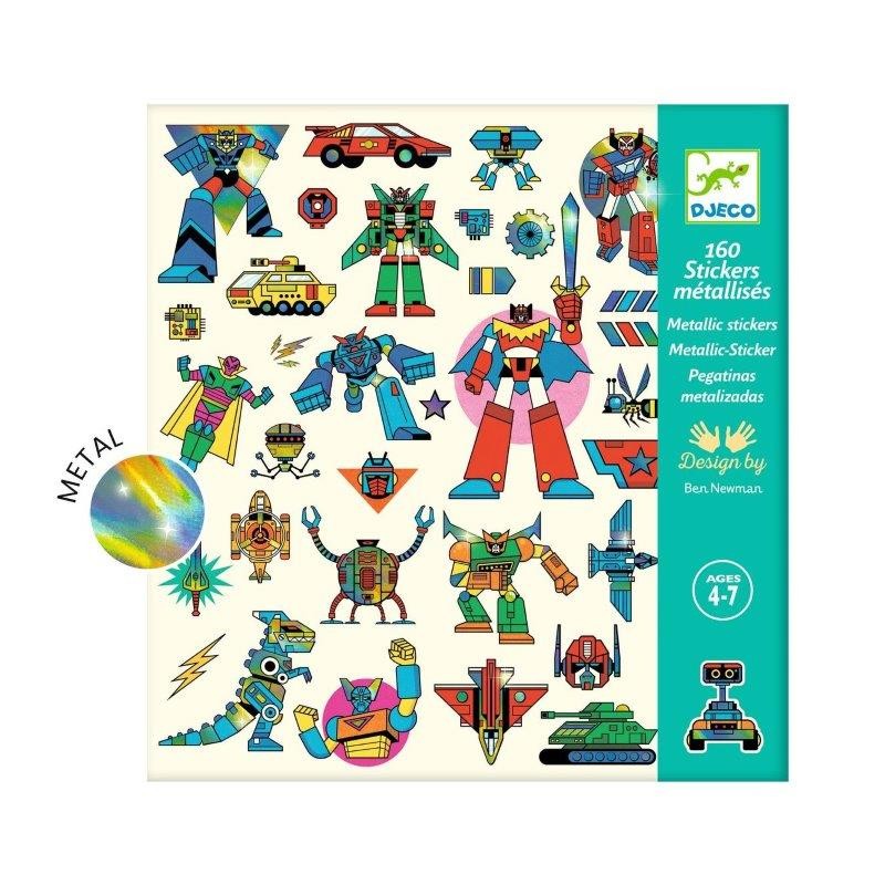 Djeco Stickers en 160 Gommettes sur le thème des robots - Djeco