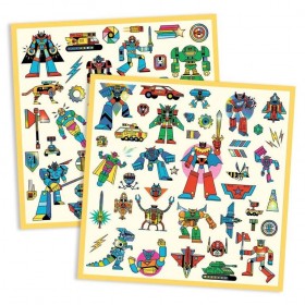 Djeco Stickers en 160 Gommettes sur le thème des robots - Djeco