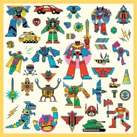 Djeco Stickers en 160 Gommettes sur le thème des robots - Djeco